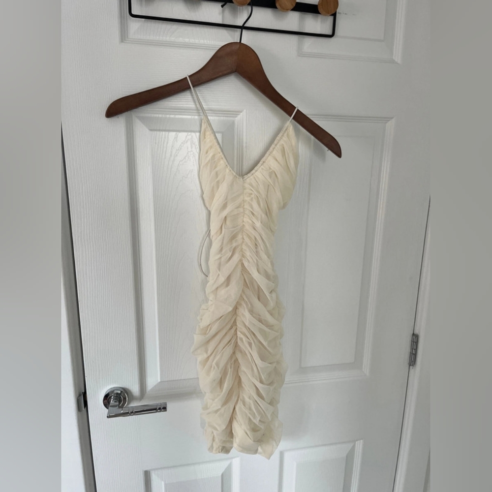 Cream Sleeveless Dress